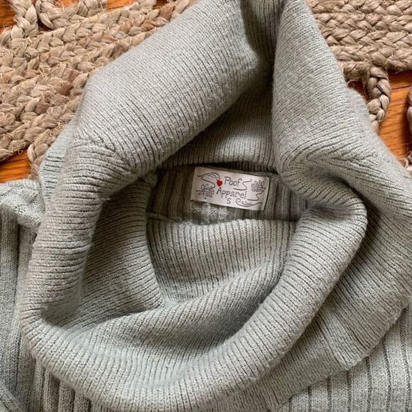POOF Apparrel Crop Sage Green Turtle Neck Sweater - Picture 4 of 5
